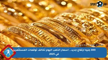 800 جنيه ارتفاع جديد.. أسعار الذهب اليوم تخالف توقعات المستثمرين في 2025